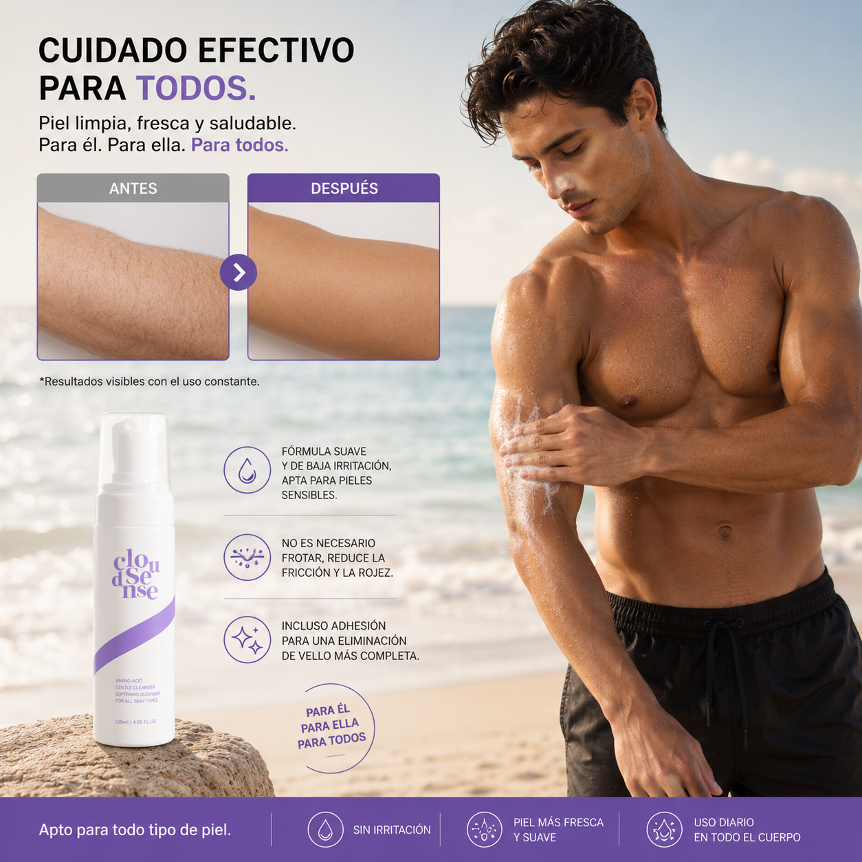 Crema depiladora